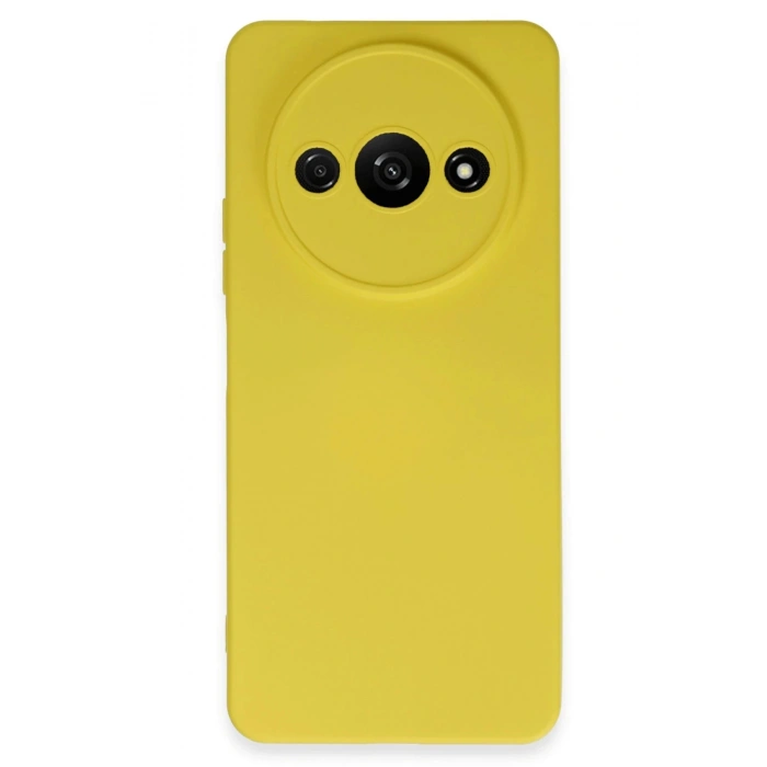 Newface Xiaomi Redmi A3 4G Kılıf Nano içi Kadife Silikon - Sarı