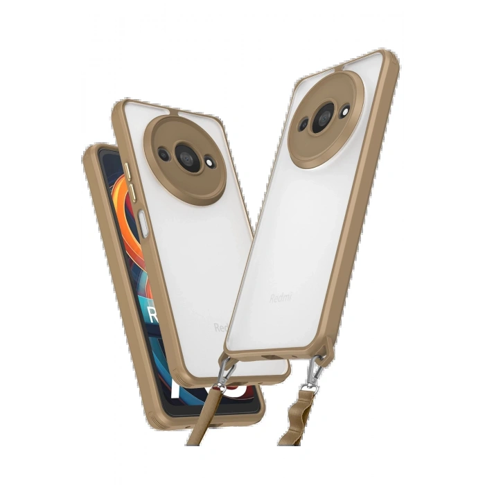 Newface Xiaomi Redmi A3 4G Kılıf Penta Silikon Kılıf - Çöl Titanyum