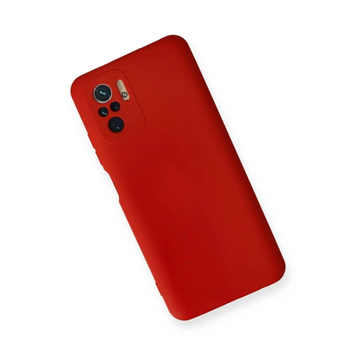 Newface Xiaomi Redmi Note 10 Kılıf Nano içi Kadife Silikon - Kırmızı