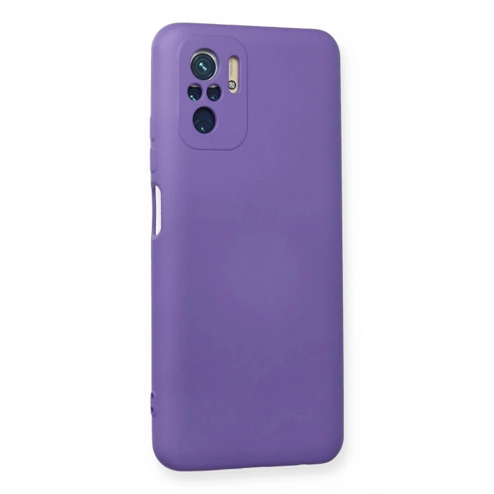 Newface Xiaomi Redmi Note 10 Kılıf Nano içi Kadife Silikon - Mor