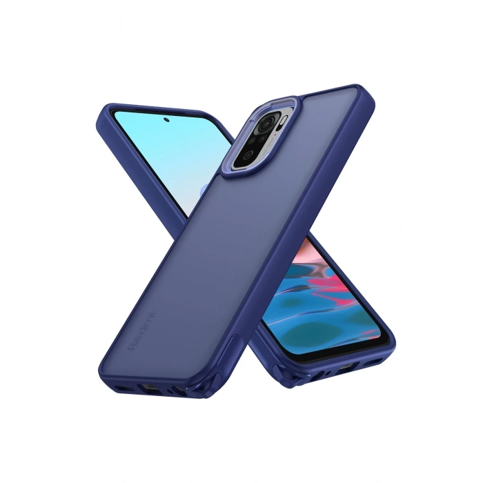 Newface Xiaomi Redmi Note 10 Pro Kılıf Elegant Kapak - Lacivert