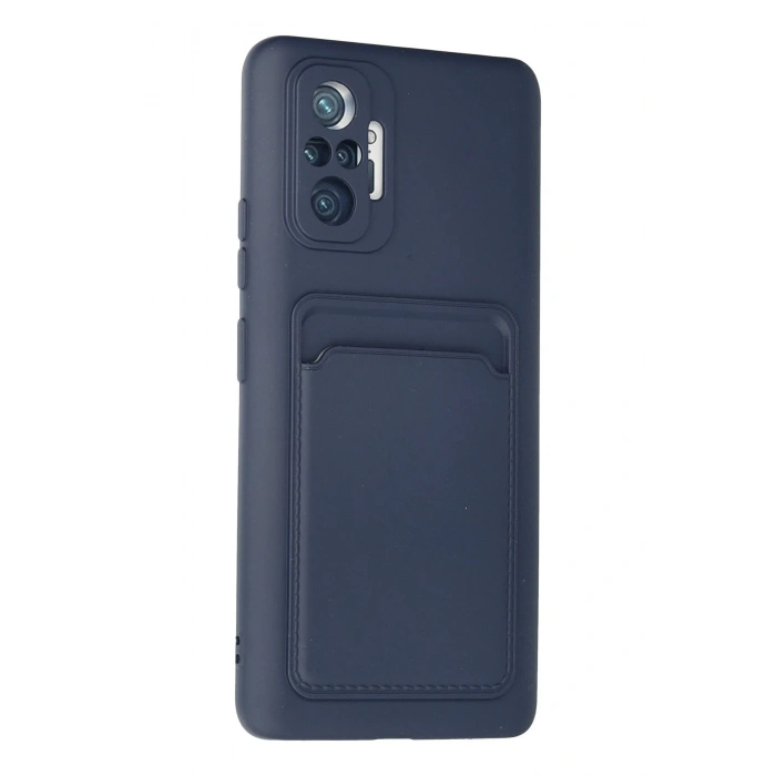 Newface Xiaomi Redmi Note 10 Pro Kılıf Kelvin Kartvizitli Silikon - Lacivert