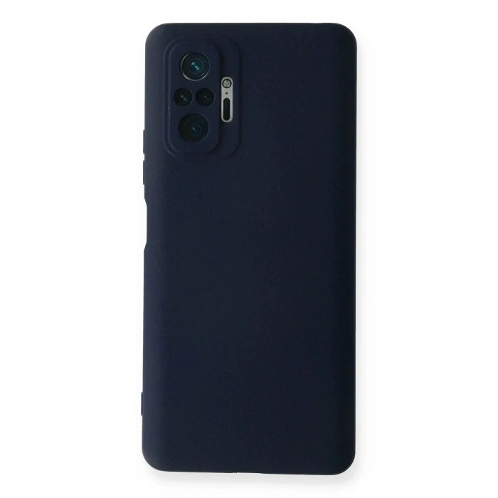 Newface Xiaomi Redmi Note 10 Pro Kılıf Nano içi Kadife Silikon - Lacivert