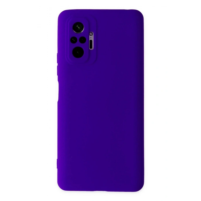 Newface Xiaomi Redmi Note 10 Pro Kılıf Nano içi Kadife Silikon - Mor