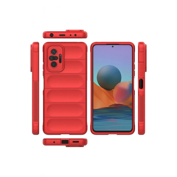 Newface Xiaomi Redmi Note 10 Pro Kılıf Optimum Silikon - Kırmızı