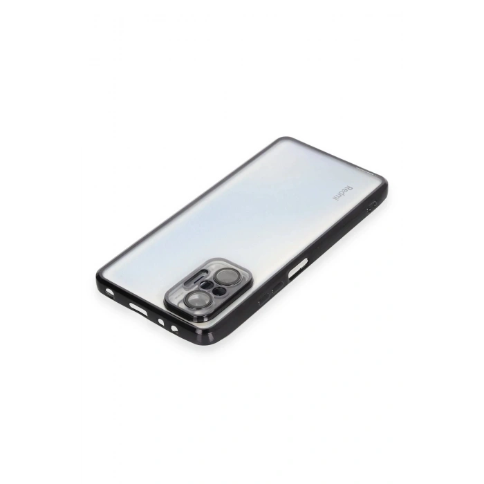 Newface Xiaomi Redmi Note 10 Pro Kılıf Razer Lensli Silikon - Siyah