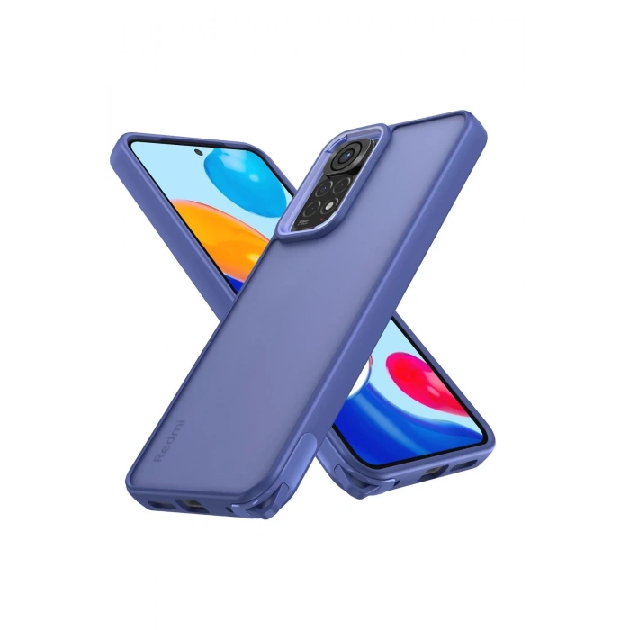 Newface Xiaomi Redmi Note 11 Kılıf Elegant Kapak - Açık Mavi