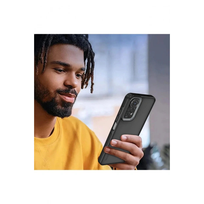 Newface Xiaomi Redmi Note 11 Kılıf Elegant Kapak - Siyah