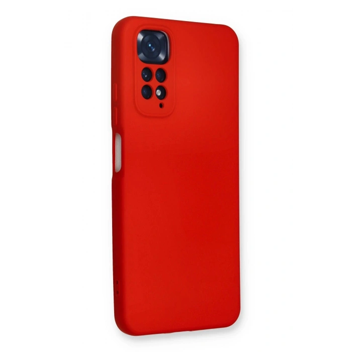 Newface Xiaomi Redmi Note 11 Kılıf Nano içi Kadife Silikon - Kırmızı