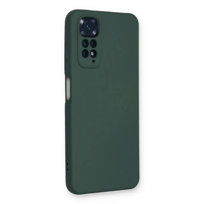 Newface Xiaomi Redmi Note 11 Kılıf Nano içi Kadife Silikon - Koyu Yeşil