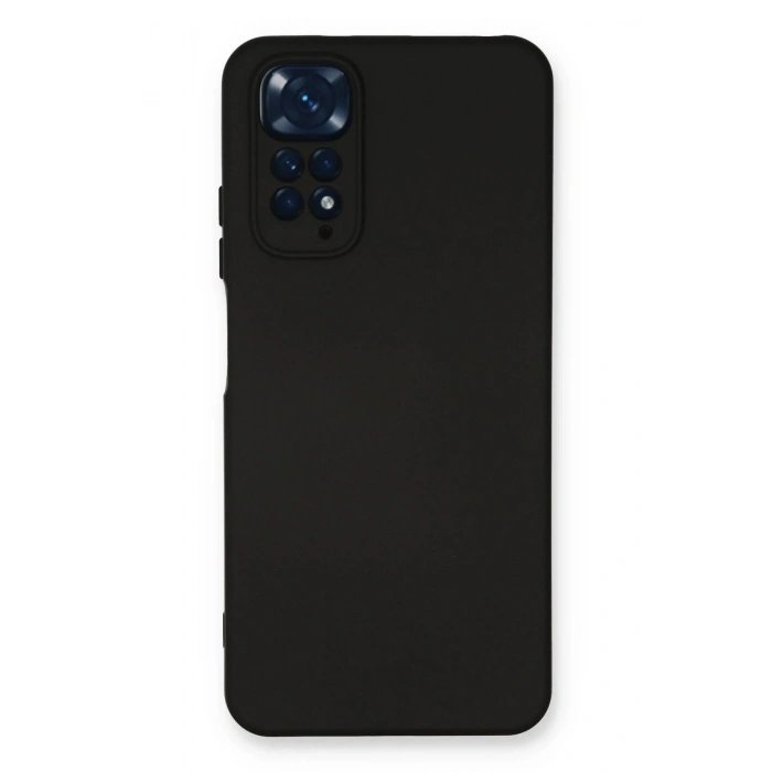 Newface Xiaomi Redmi Note 11 Kılıf Nano içi Kadife Silikon - Siyah
