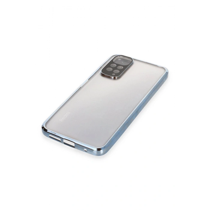 Newface Xiaomi Redmi Note 11 Kılıf Razer Lensli Silikon - Açık Mavi