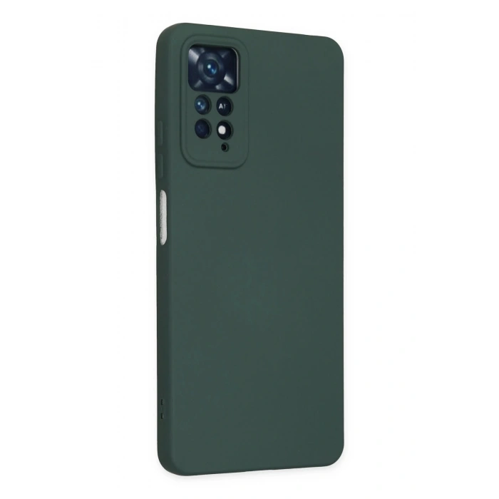 Newface Xiaomi Redmi Note 11 Pro Kılıf Nano içi Kadife Silikon - Koyu Yeşil