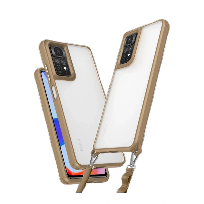 Newface Xiaomi Redmi Note 11 Pro Kılıf Penta Silikon Kılıf - Çöl Titanyum