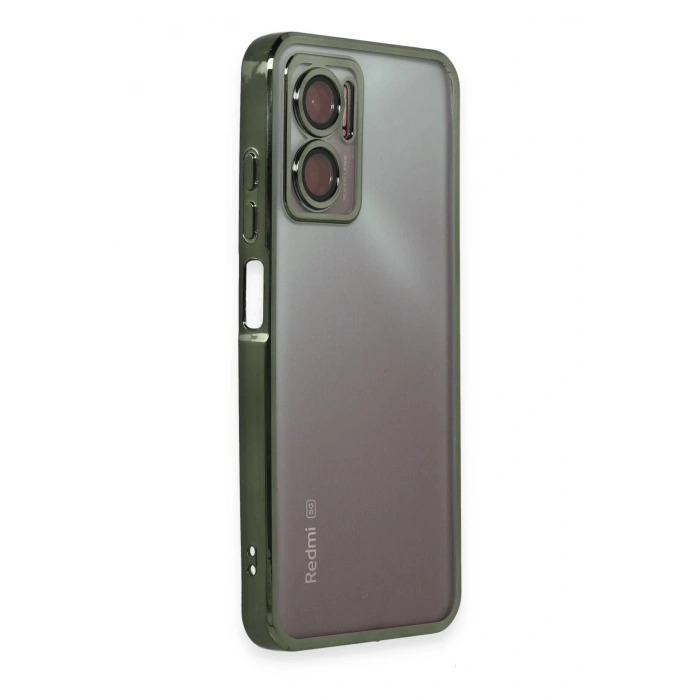 Newface Xiaomi Redmi Note 11E Kılıf Razer Lensli Silikon - Yeşil