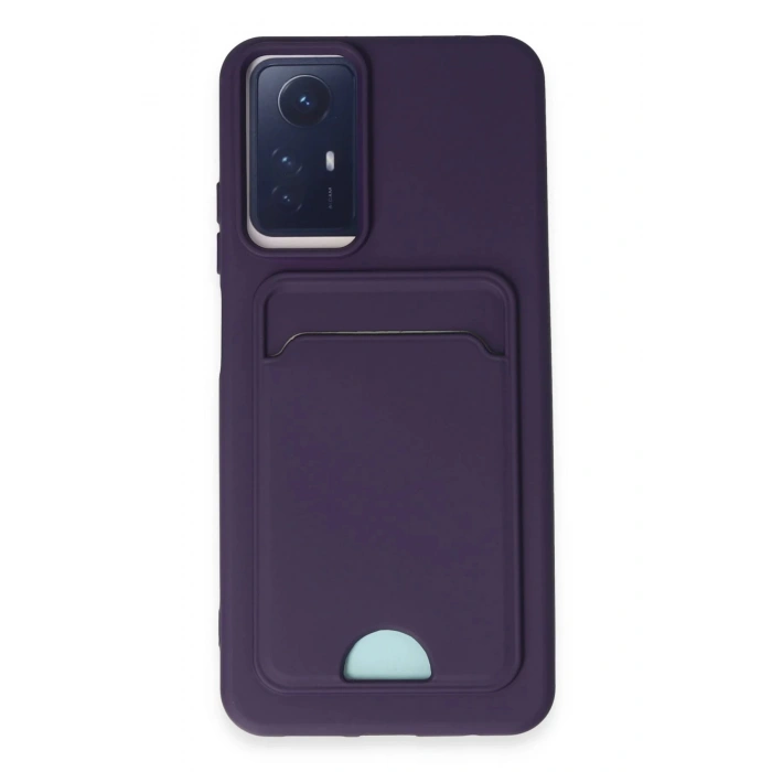 Newface Xiaomi Redmi Note 11S Kılıf Kelvin Kartvizitli Silikon - Derin Mor