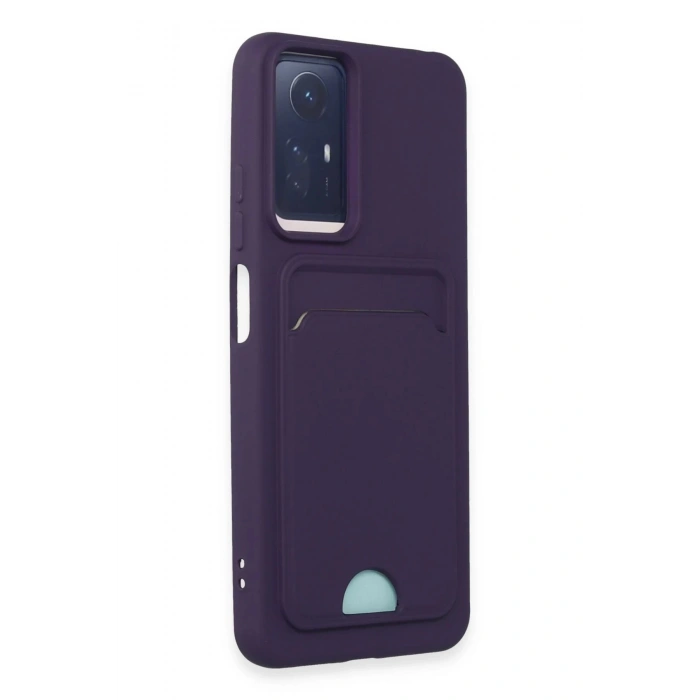 Newface Xiaomi Redmi Note 11S Kılıf Kelvin Kartvizitli Silikon - Derin Mor