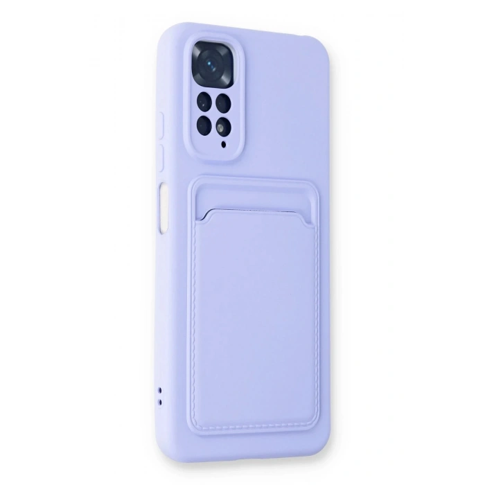Newface Xiaomi Redmi Note 11S Kılıf Kelvin Kartvizitli Silikon - Lila