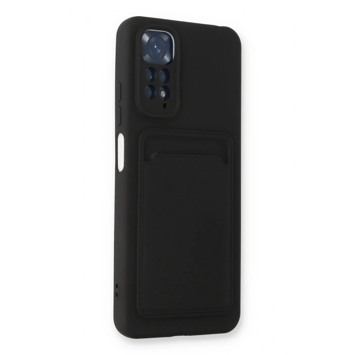 Newface Xiaomi Redmi Note 11S Kılıf Kelvin Kartvizitli Silikon - Siyah