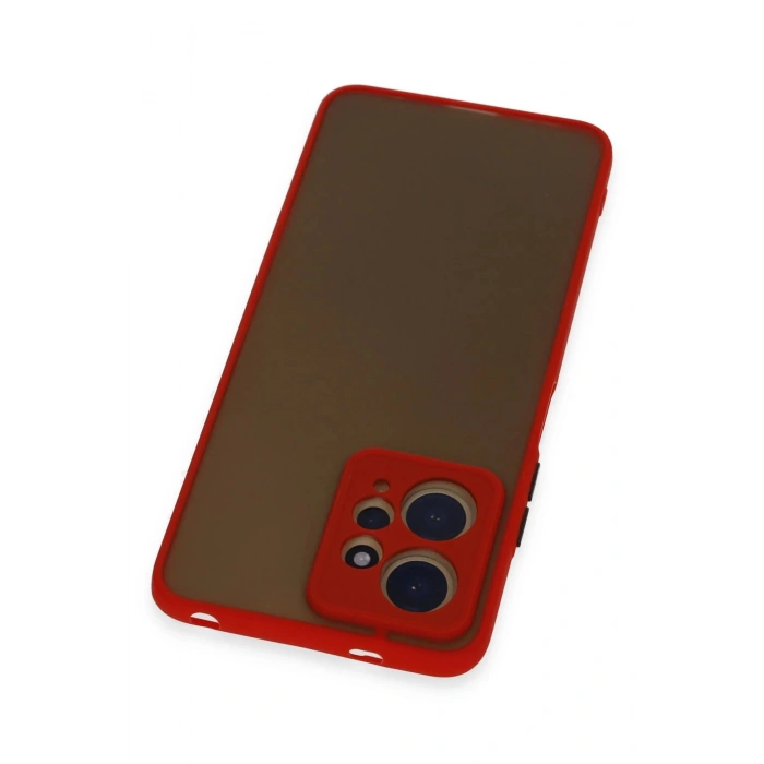 Newface Xiaomi Redmi Note 12 4G Kılıf Montreal Silikon Kapak - Kırmızı