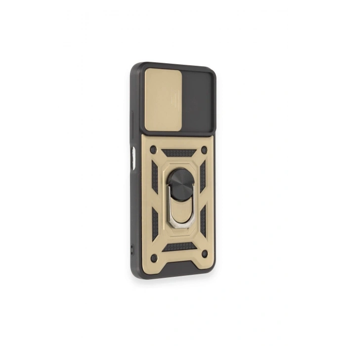 Newface Xiaomi Redmi Note 12 4G Kılıf Pars Lens Yüzüklü Silikon - Gold