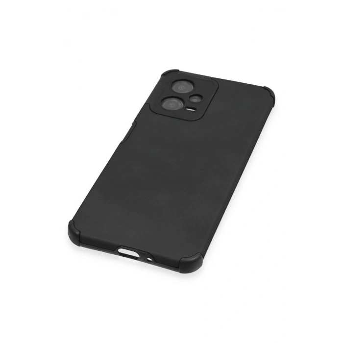 Newface Xiaomi Redmi Note 12 5G Kılıf Loop Deri Silikon - Siyah