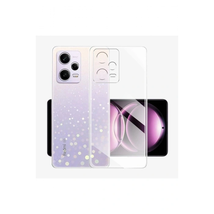 Newface Xiaomi Redmi Note 12 5G Kılıf Lüx Şeffaf Silikon
