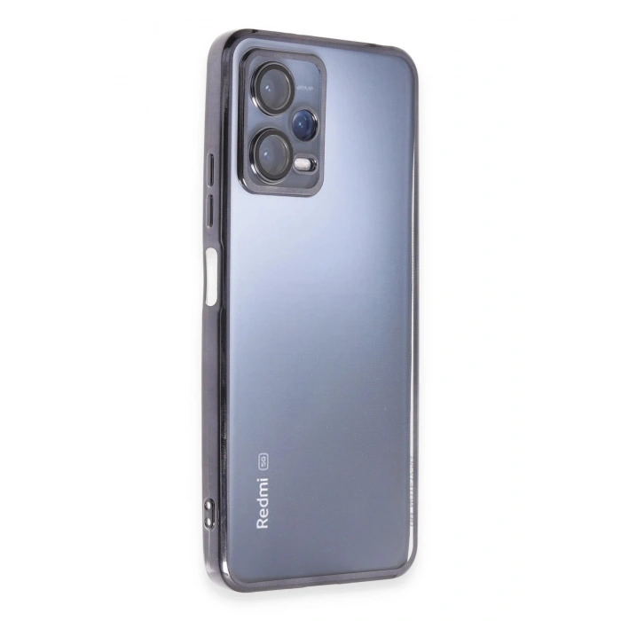 Newface Xiaomi Redmi Note 12 5G Kılıf Razer Lensli Silikon - Siyah