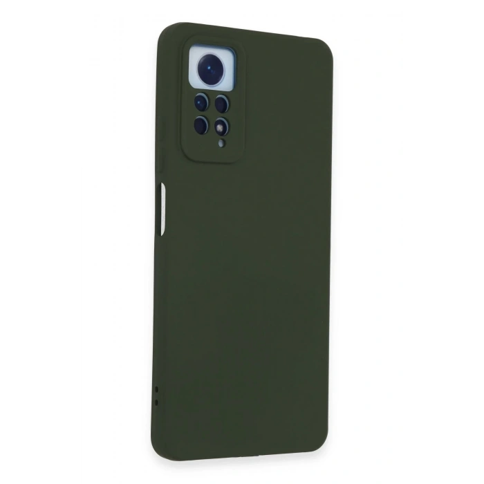Newface Xiaomi Redmi Note 12 Pro 4G Kılıf Nano içi Kadife Silikon - Koyu Yeşil