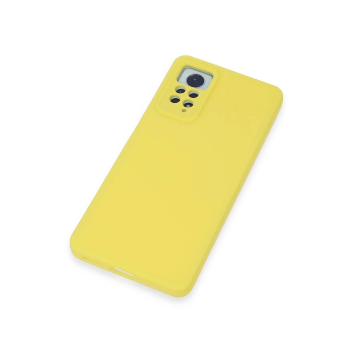 Newface Xiaomi Redmi Note 12 Pro 4G Kılıf Nano içi Kadife Silikon - Sarı
