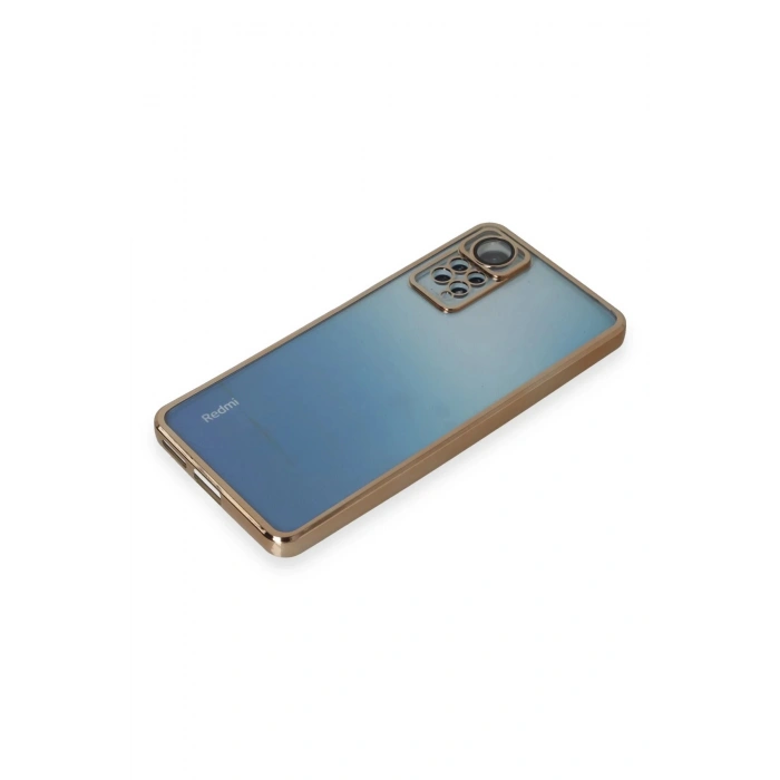 Newface Xiaomi Redmi Note 12 Pro 4G Kılıf Razer Lensli Silikon - Gold