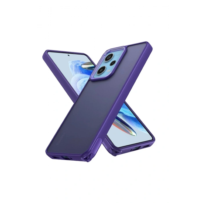 Newface Xiaomi Redmi Note 12 Pro 5G Kılıf Elegant Kapak - Derin Mor