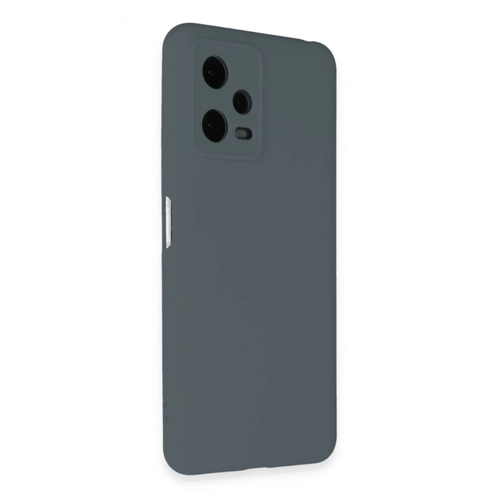 Newface Xiaomi Redmi Note 12 Pro 5G Kılıf Nano içi Kadife Silikon - Gri