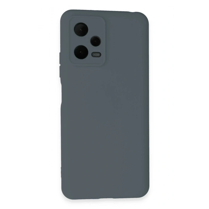 Newface Xiaomi Redmi Note 12 Pro 5G Kılıf Nano içi Kadife Silikon - Gri