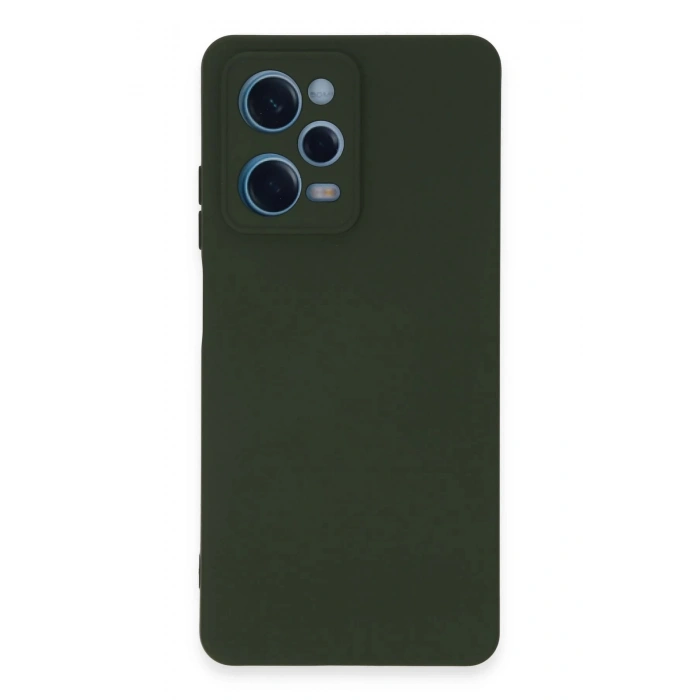 Newface Xiaomi Redmi Note 12 Pro 5G Kılıf Nano içi Kadife Silikon - Koyu Yeşil