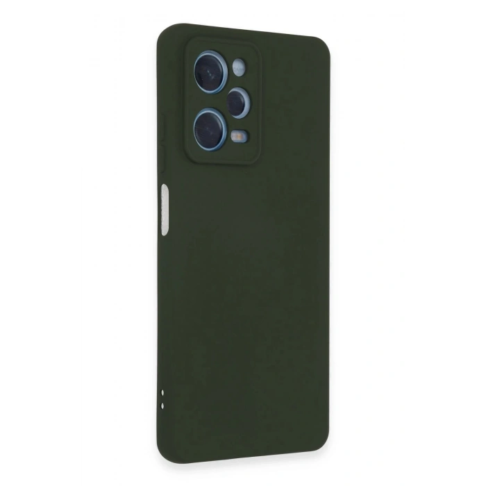 Newface Xiaomi Redmi Note 12 Pro 5G Kılıf Nano içi Kadife Silikon - Koyu Yeşil
