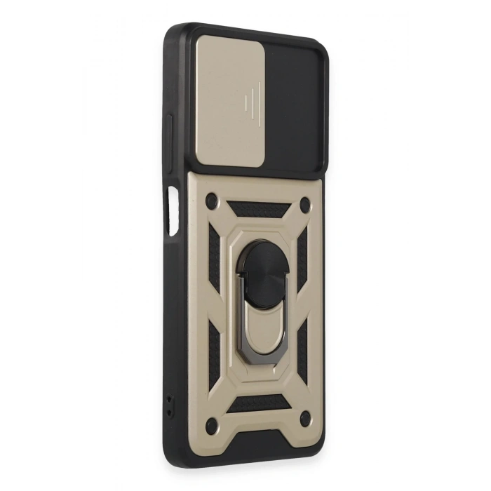 Newface Xiaomi Redmi Note 12 Pro 5G Kılıf Pars Lens Yüzüklü Silikon - Gold