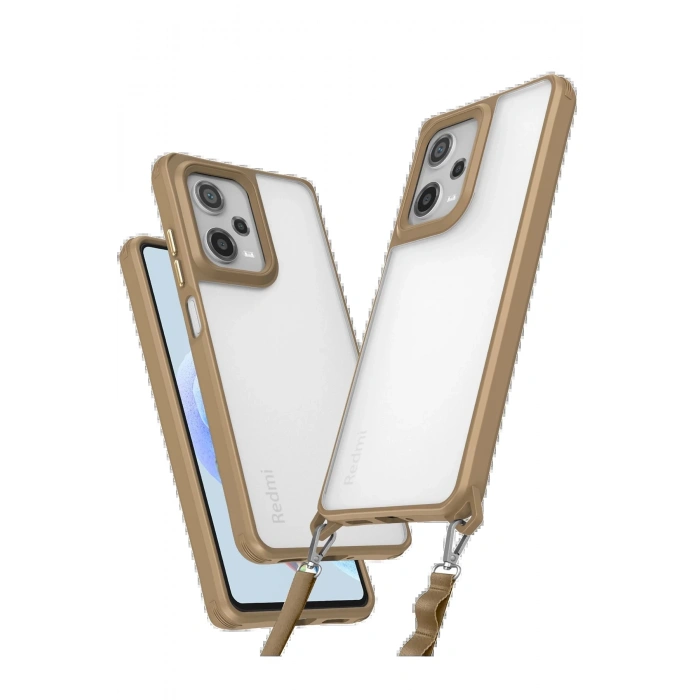 Newface Xiaomi Redmi Note 12 Pro 5G Kılıf Penta Silikon Kılıf - Çöl Titanyum