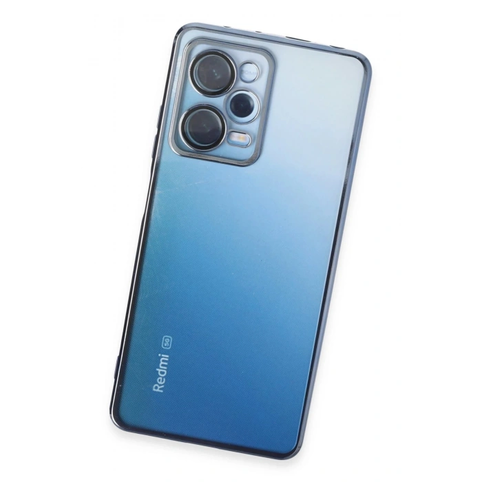 Newface Xiaomi Redmi Note 12 Pro 5G Kılıf Razer Lensli Silikon - Açık Mavi