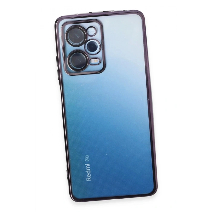 Newface Xiaomi Redmi Note 12 Pro 5G Kılıf Razer Lensli Silikon - Mor