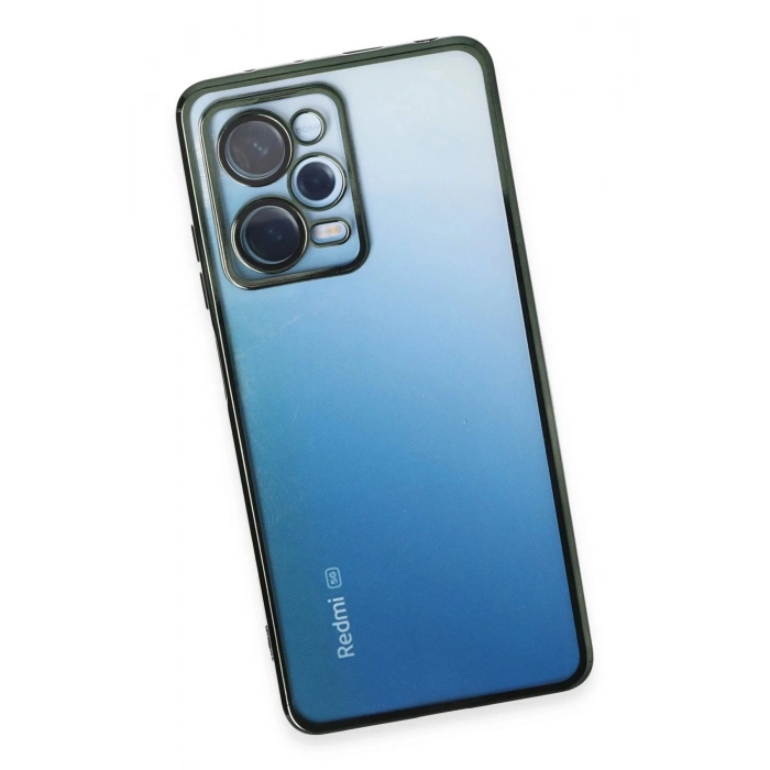 Newface Xiaomi Redmi Note 12 Pro 5G Kılıf Razer Lensli Silikon - Yeşil
