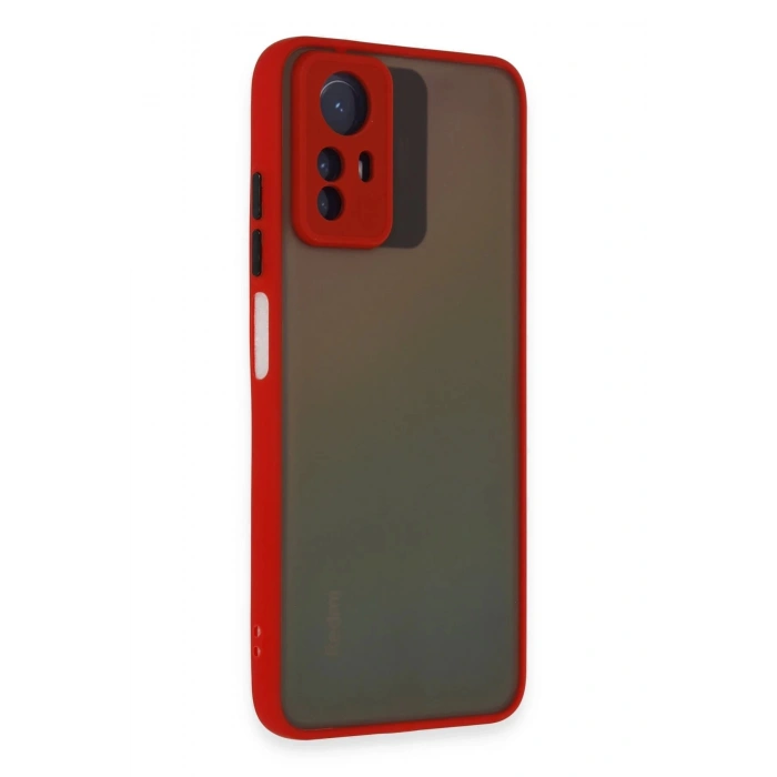 Newface Xiaomi Redmi Note 12S Kılıf Montreal Silikon Kapak - Kırmızı