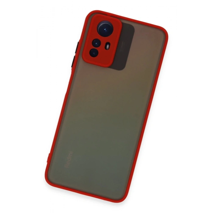 Newface Xiaomi Redmi Note 12S Kılıf Montreal Silikon Kapak - Kırmızı