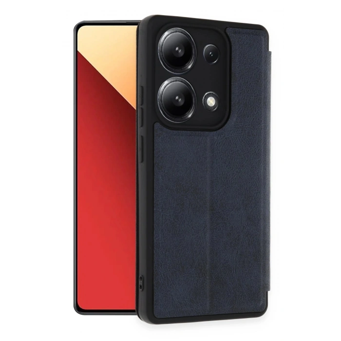 Newface Xiaomi Redmi Note 13 4G Kılıf Flip Cover - Lacivert