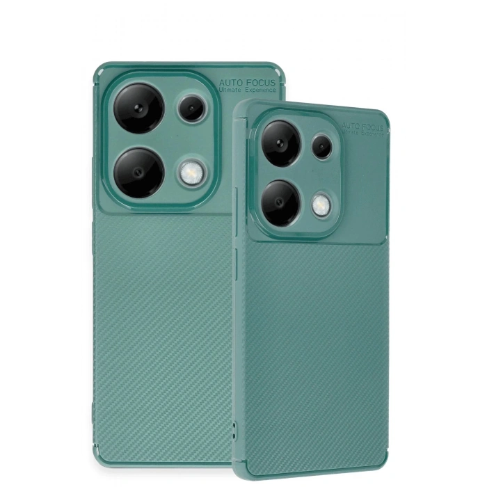 Newface Xiaomi Redmi Note 13 Pro 4G Kılıf Auto Focus Karbon Kapak - Koyu Yeşil