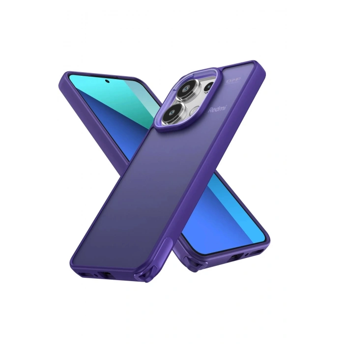 Newface Xiaomi Redmi Note 13 Pro 4G Kılıf Elegant Kapak - Derin Mor