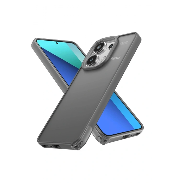 Newface Xiaomi Redmi Note 13 Pro 4G Kılıf Elegant Kapak - Titan Gri