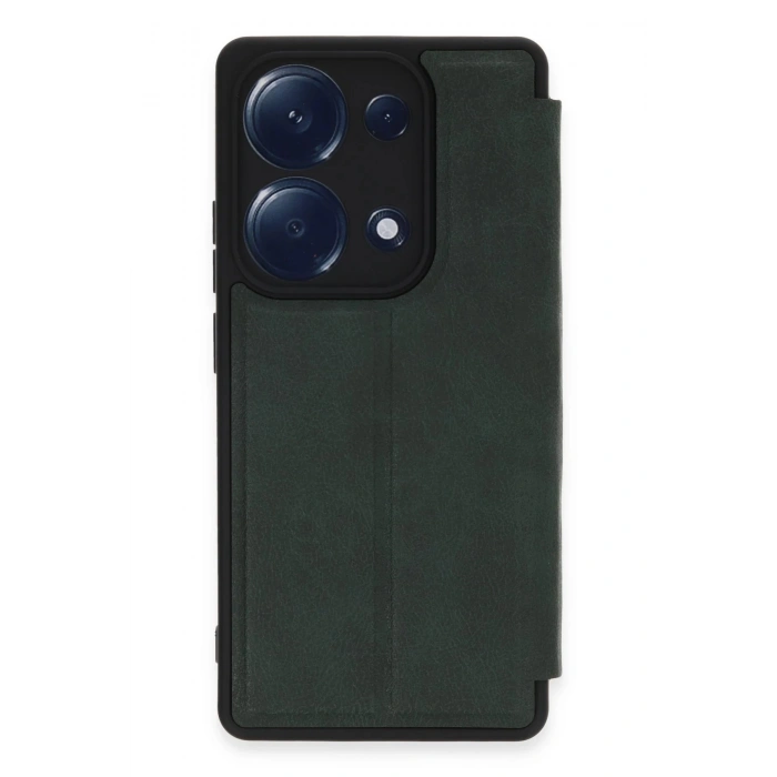 Newface Xiaomi Redmi Note 13 Pro 4G Kılıf Flip Cover - Koyu Yeşil