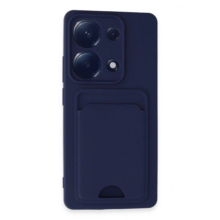 Newface Xiaomi Redmi Note 13 Pro 4G Kılıf Kelvin Kartvizitli Silikon - Lacivert