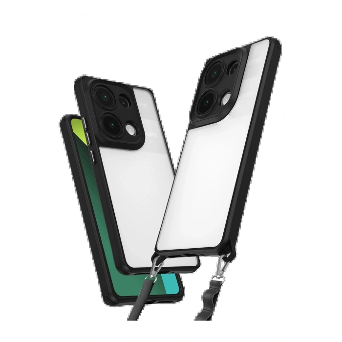 Newface Xiaomi Redmi Note 13 Pro 4G Kılıf Penta Silikon Kılıf - Siyah